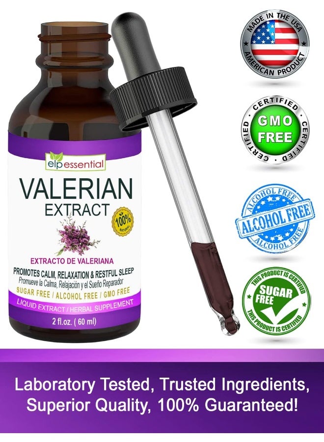 elp essential Valerian Root Extract Drops, 2 fl oz, Sugar Free, Alcohol Free, Non-GMO Gluten Free Liquid - Image 4